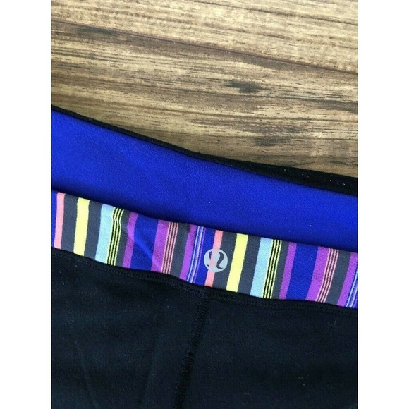Lululemon Groove Crop Legging Black Stripe 6 - Picture 4 of 6